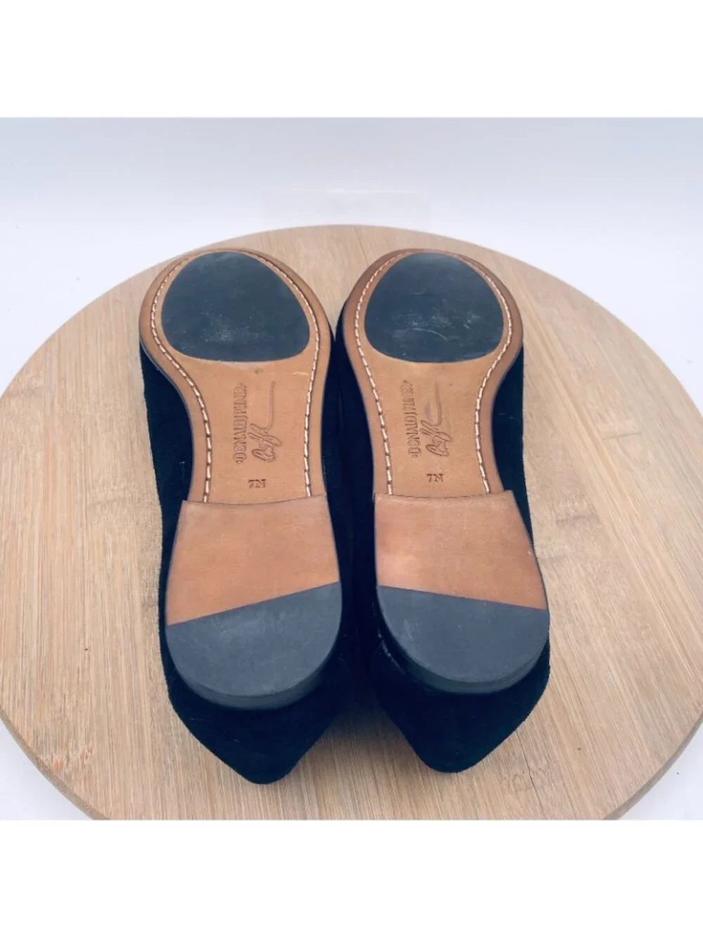 Donald Pliner Shoes Womens 9 N Black Suede Slip On Driving Loafers Horsebit